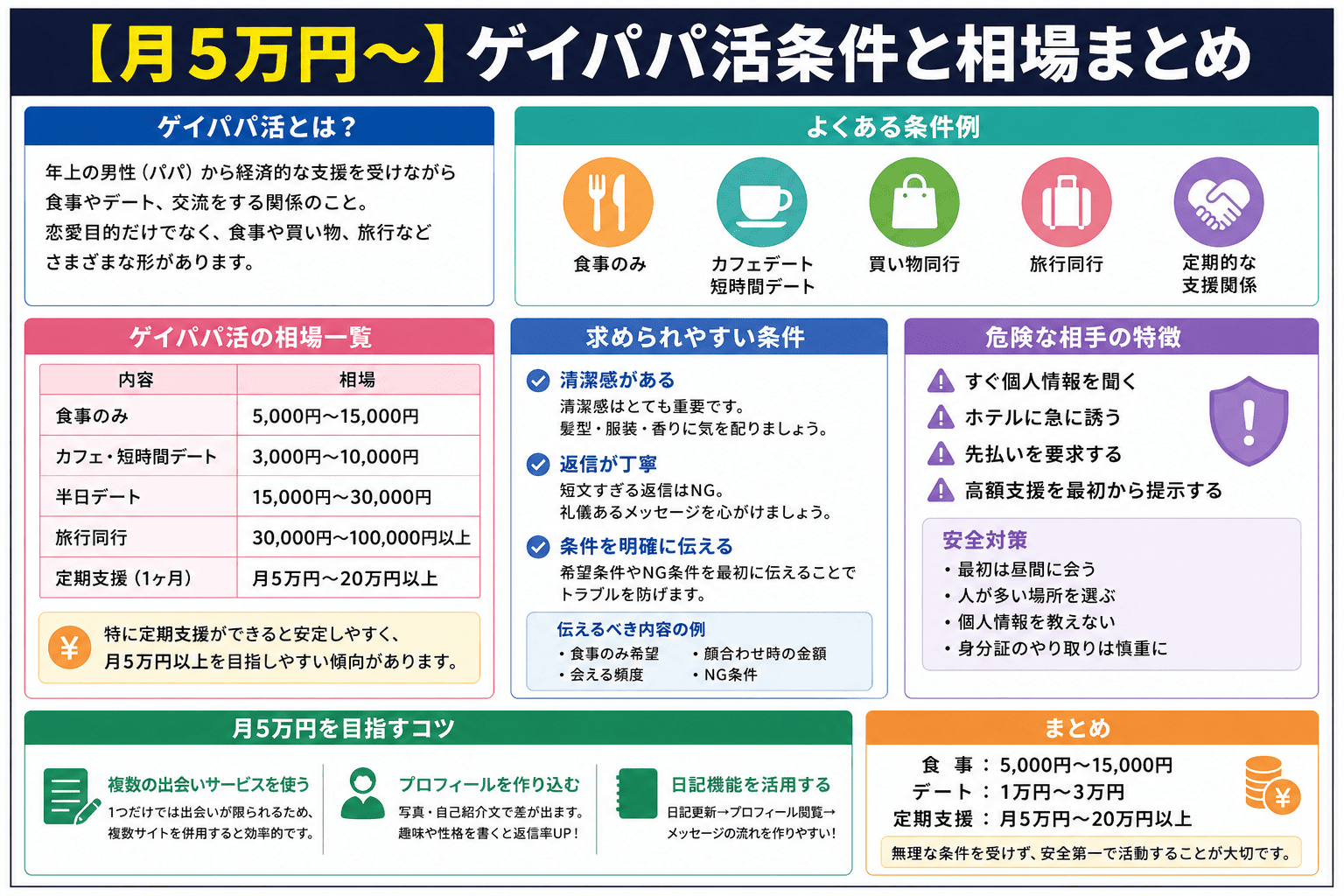 【月5万円〜】ゲイパパ活条件と相場まとめ
